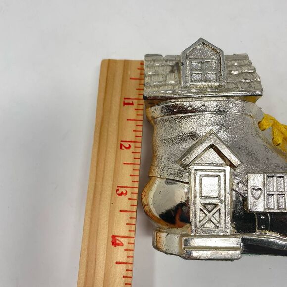 Little Old Lady Who Lived In A Shoe Silver Plated Coin Piggy Bank HG2 - Picture 8 of 10